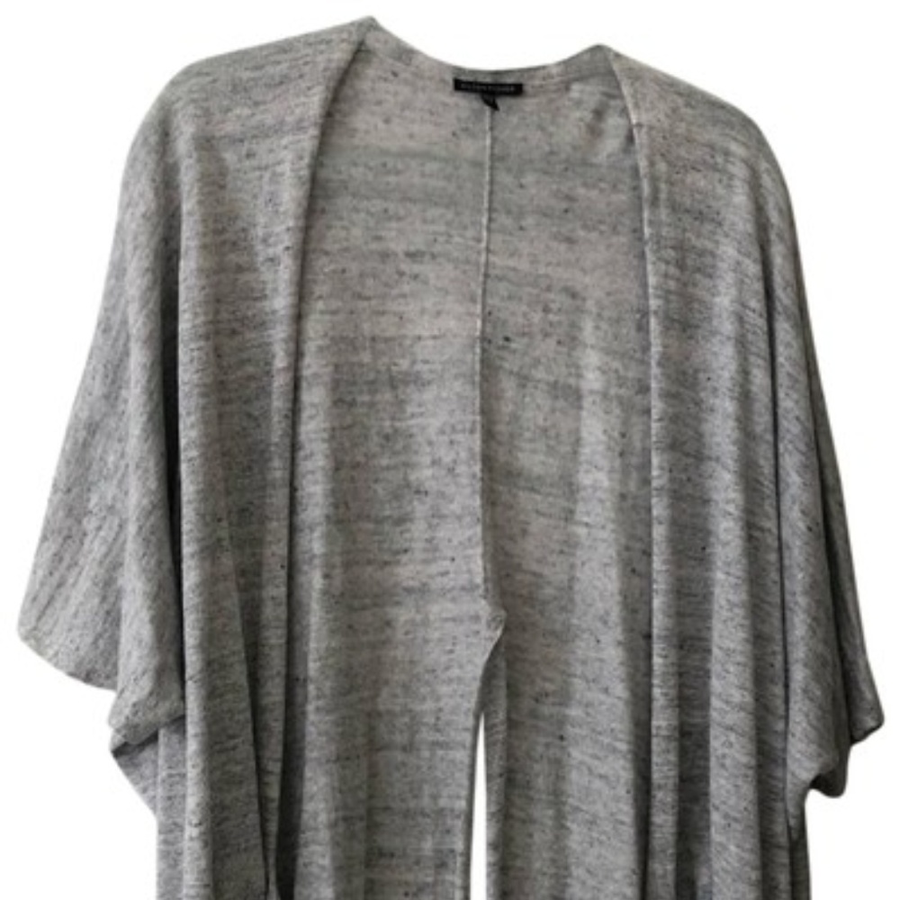 Eileen Fisher Grey Sweater Shawl Poncho/Cape